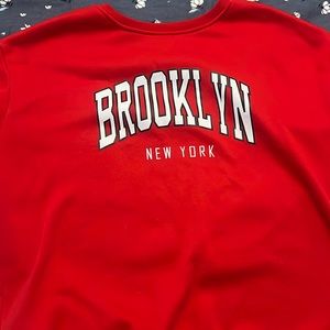 Red Brooklyn sweatshirt
